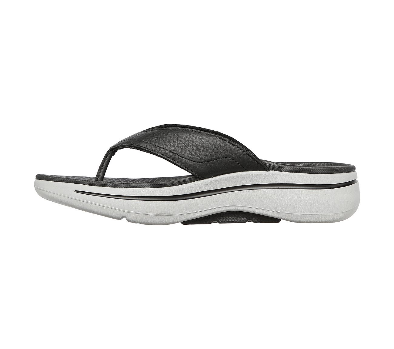GO WALK ARCH FIT SANDAL, BLACK/GRAY Footwear Left View