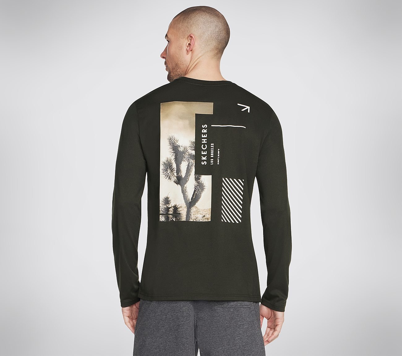 SCOUT L/S T-SHIRT, OLIVE/BROWN Apparels Top View