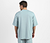 EMBOSSED LOGO T-SHIRT, LT.GRAY/BLUE