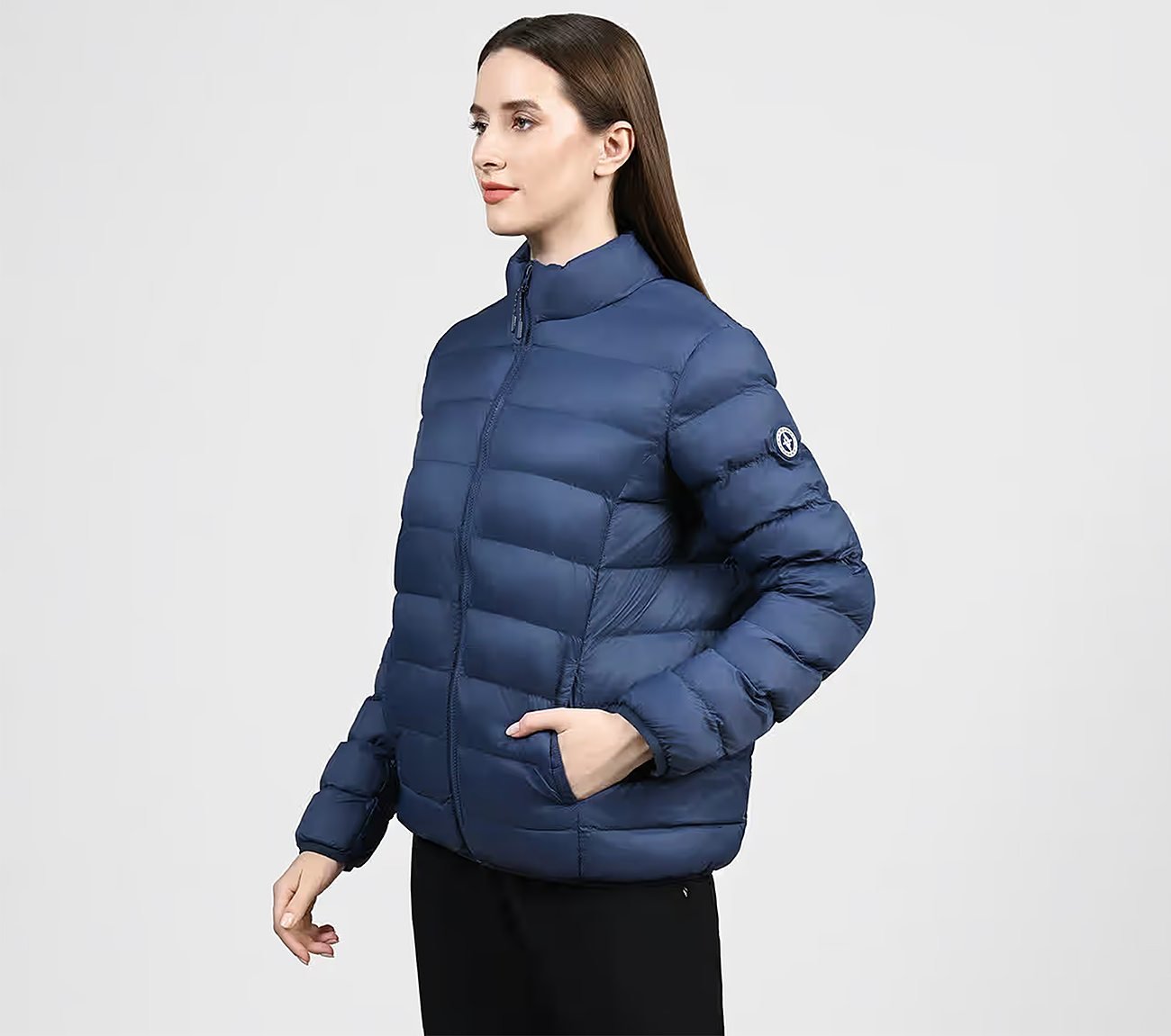 PUFFER FZ JACKET, PURPLE/BLUE