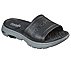 GO WALK 5 - SURFS OUT, BLACK/GREY Footwear Lateral View