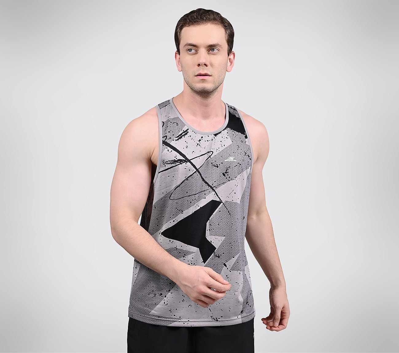 FIRFLY AOP TANK, WHITE/GREY/BLUE Apparels Lateral View