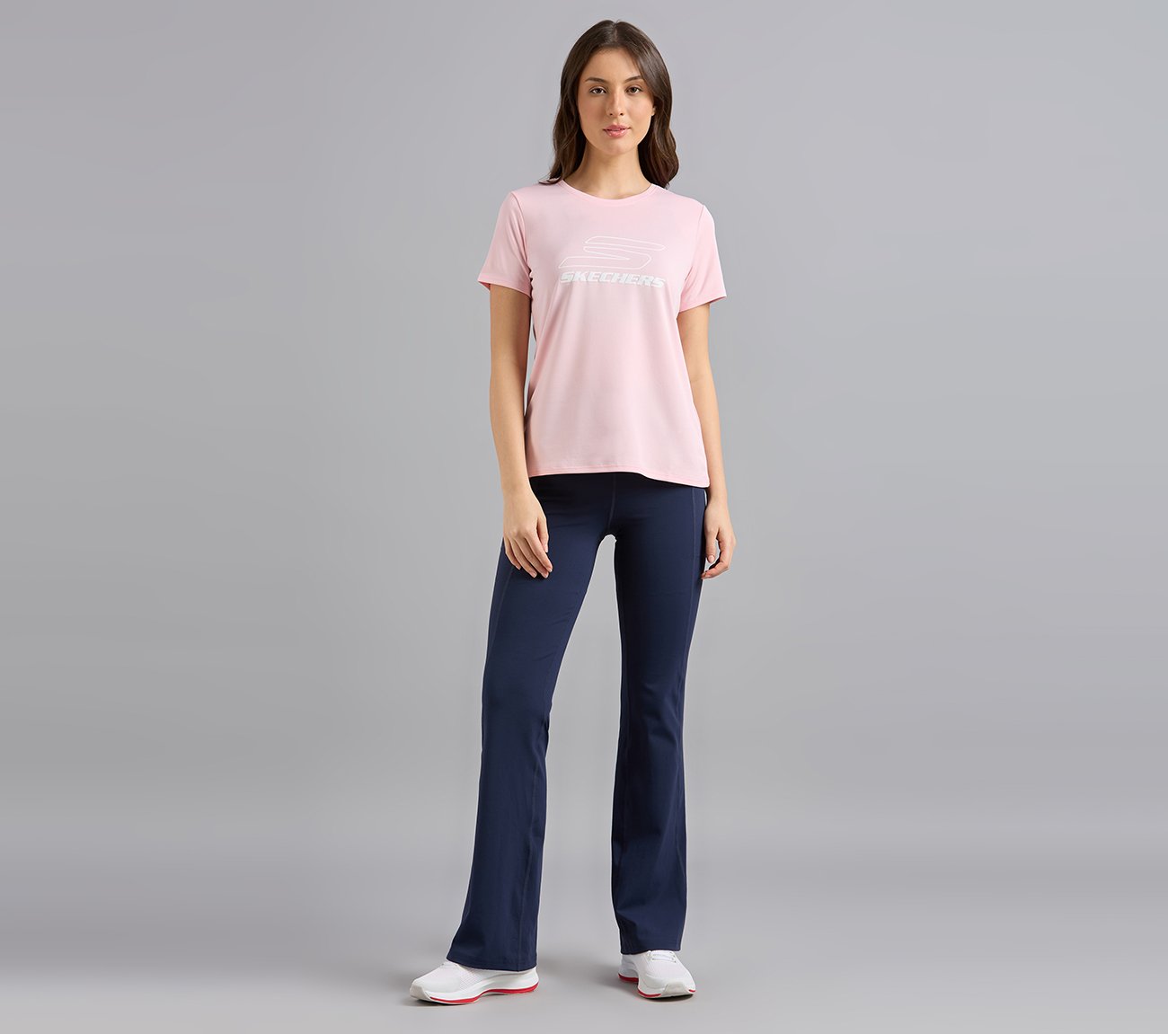 PERFORMANCE RUNNING T-SHIRT, WHITE/PINK