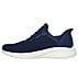SKECHERS SLIP-INS: BOBS SPORT SQUAD CHAOS- Daily Hype, NAVY Footwear Left View