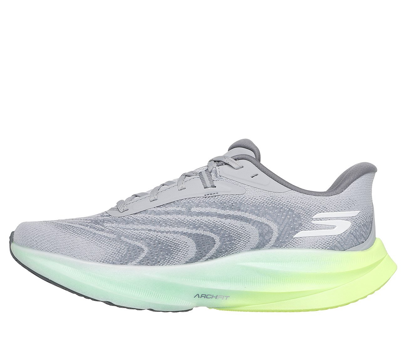SKECHERS AERO SPARK, GRAY/LIME Footwear Left View