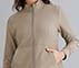 GOLUXE RIB FZ JACKET, TAUPE/BROWN