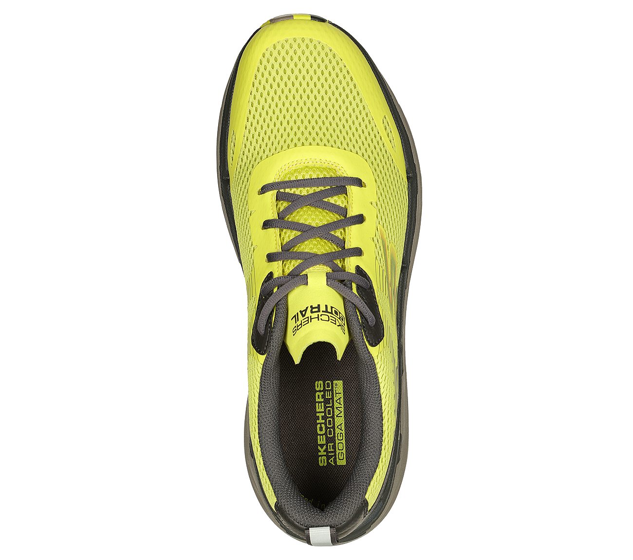 MAX CUSHIONING PREMIER TRAIL, LIME/MULTI Footwear Top View