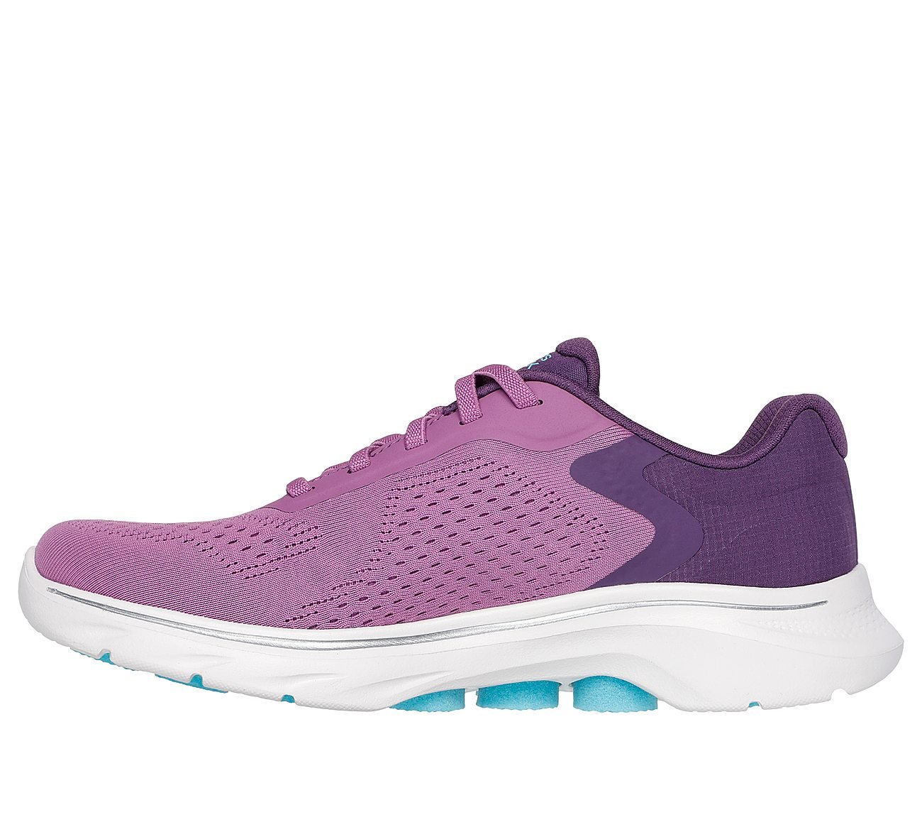 GO WALK 7 - COSMIC WAVES, PINK/AQUA Footwear Left View
