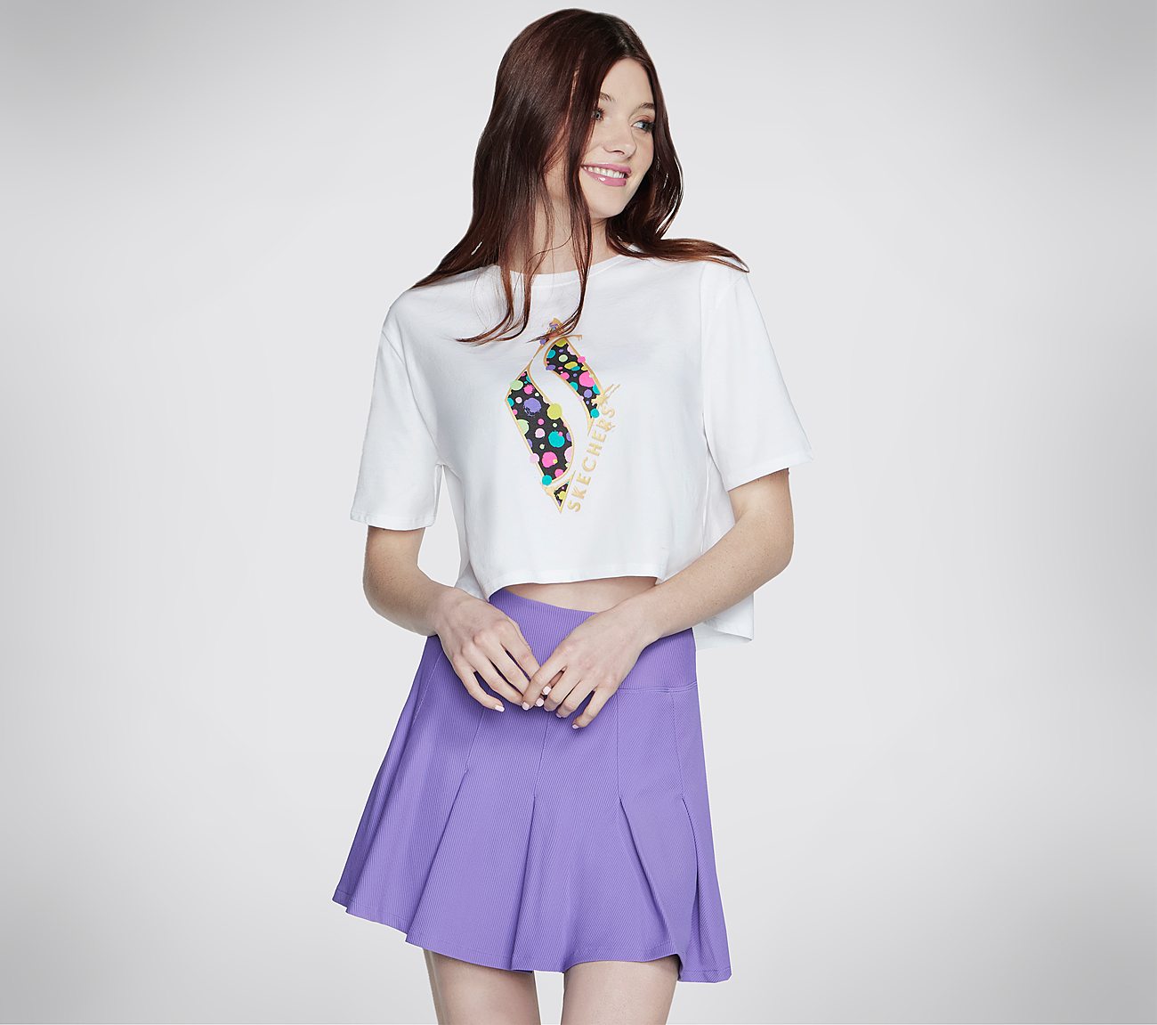 UNO POLKA DOT DIAMOND T-SHIRT, WWWHITE Apparel Lateral View