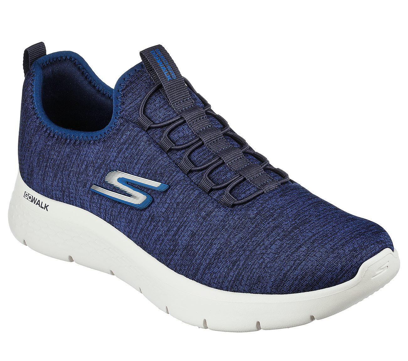 Skechers Navy/Blue Go-Walk-Flex Men's Walking Shoes - Style ID: 216484 ...