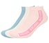 3PK WOMENS CONTRAST HALF TERRY ANKLE, WHT/PNK/BLUE