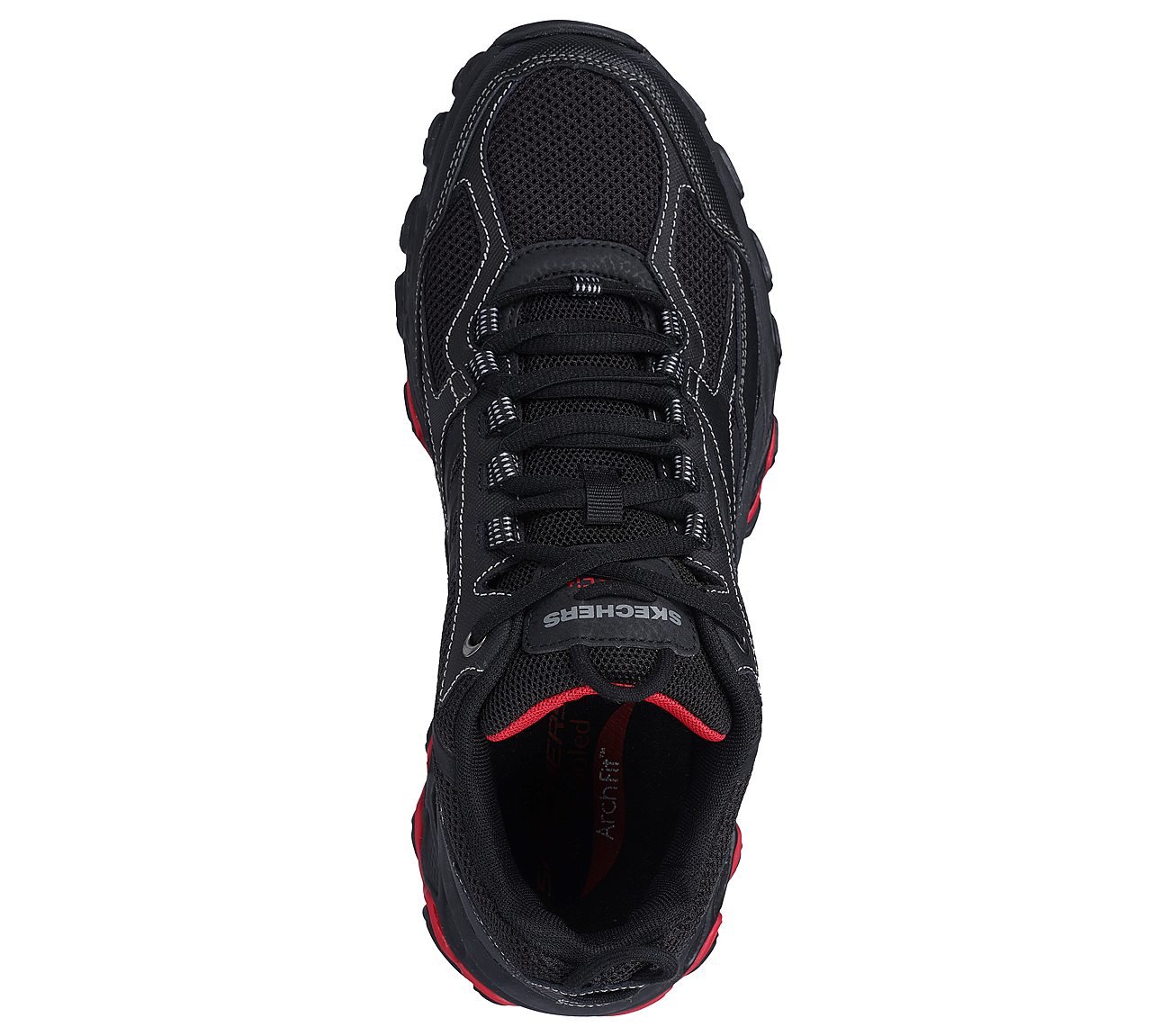 ARCH FIT AKHIDIME, BLACK/RED Footwear Top View