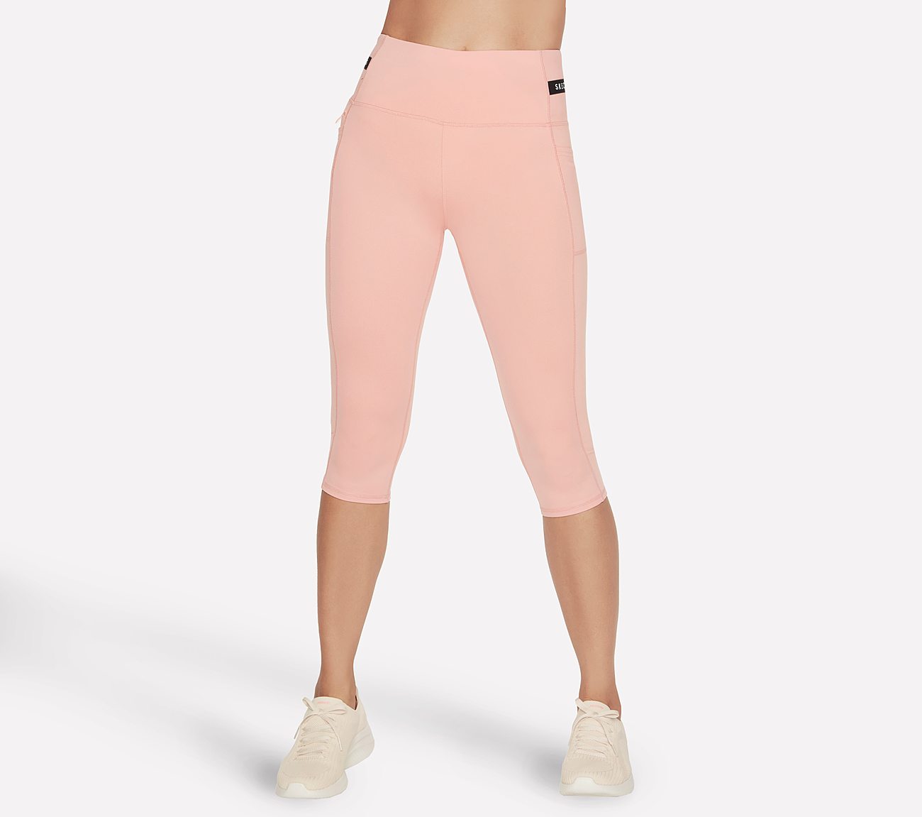 GOSTRETCH CAPRI, CORAL/LIME Apparels Lateral View