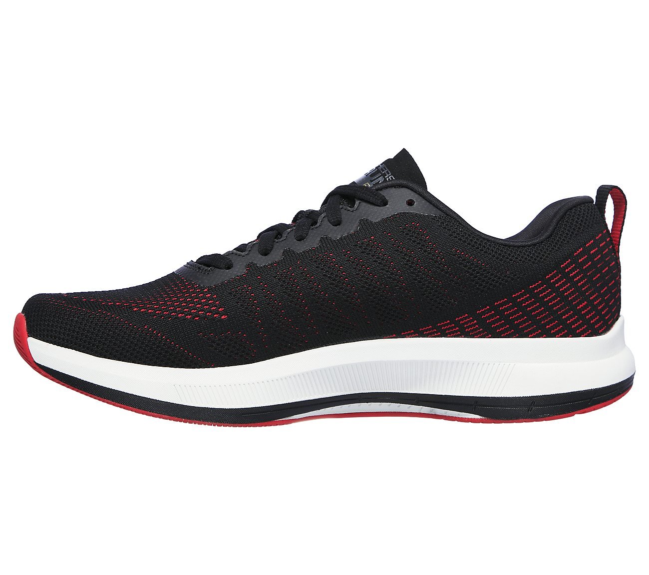 GO RUN PULSE - STRADA, BLACK/RED Footwear Left View