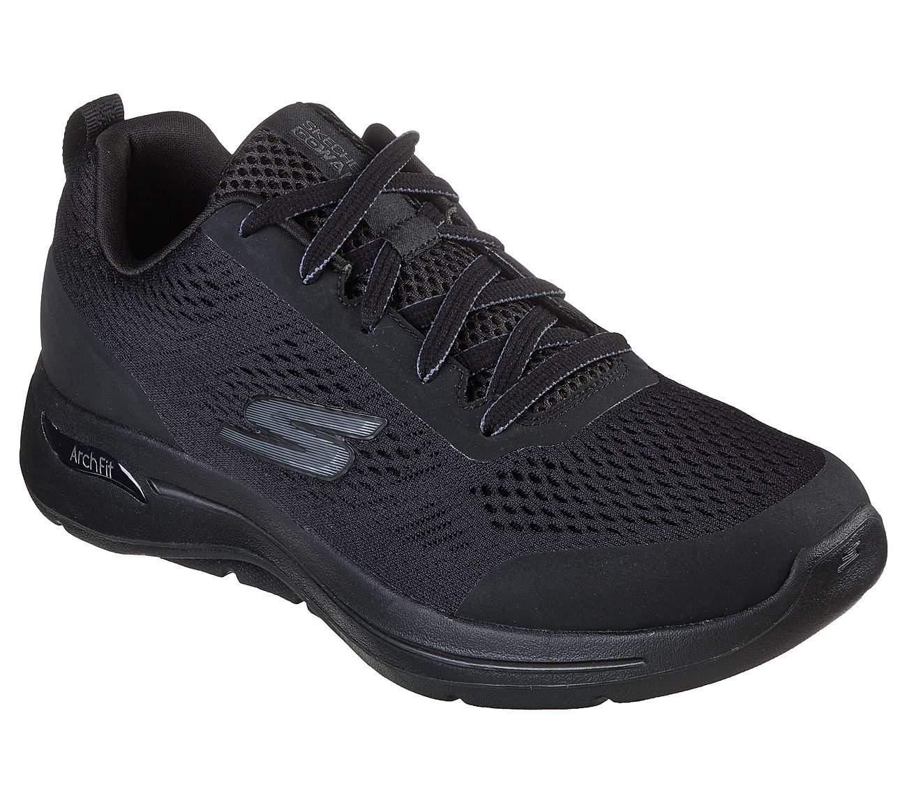 GO WALK ARCH FIT-IDYLLIC, BBLACK Footwear Lateral View