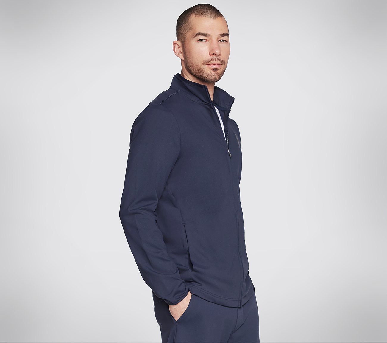 SKECHERS GOFLEX JACKET, NNNAVY Apparels Bottom View