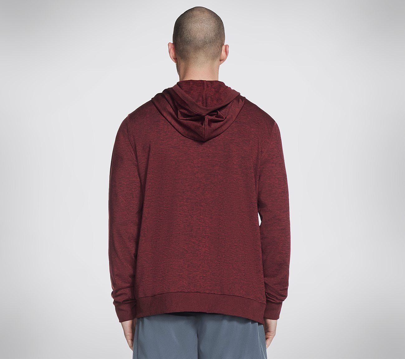 SKECH KNITS ULTRA GO FULL ZIP, RED Apparels Top View