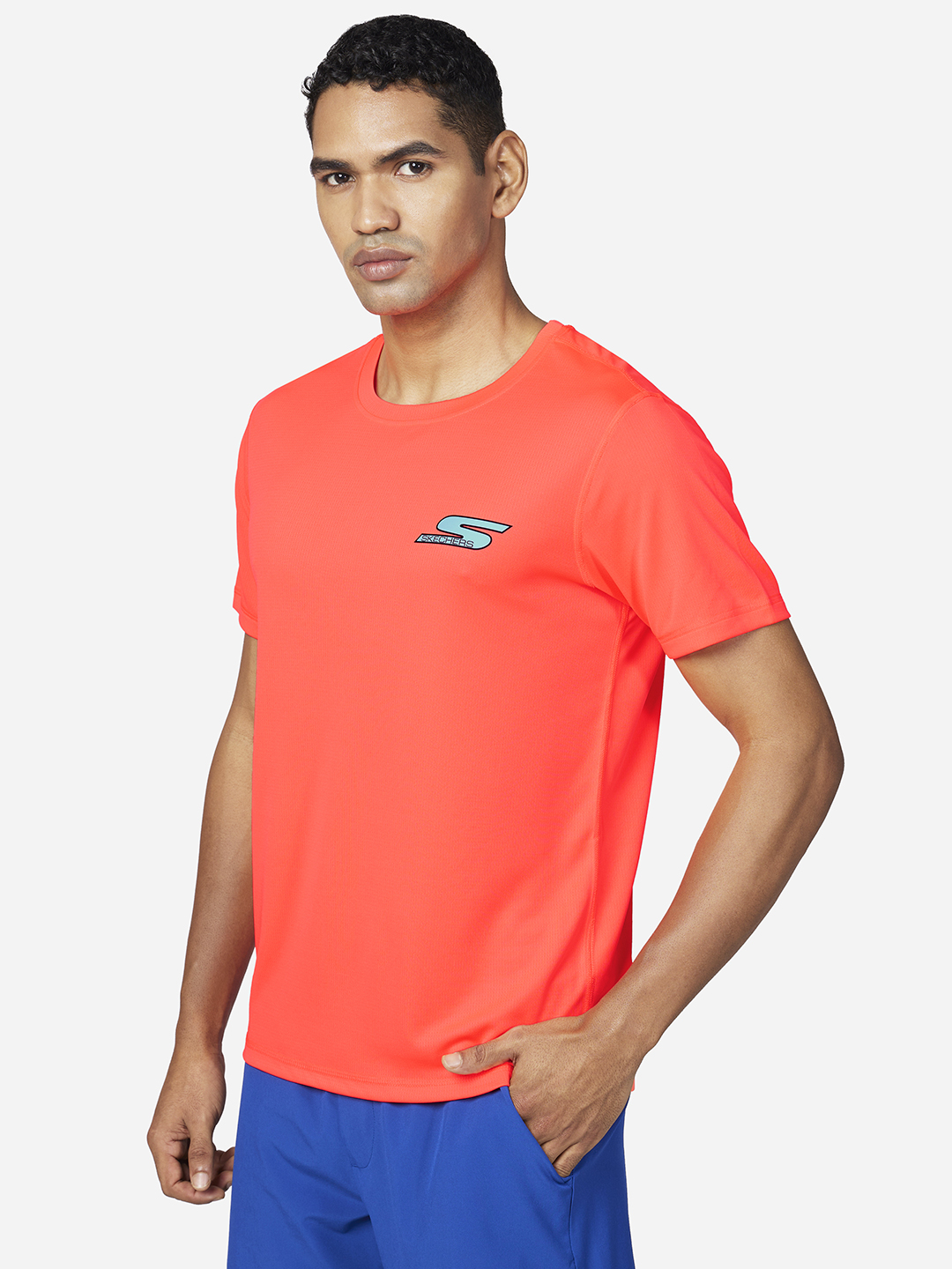 GORUN ELEVATE TEE, CCORAL Apparels Top View