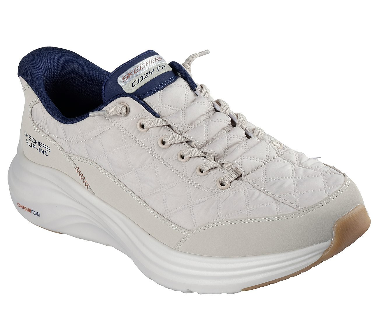 CONTOUR FOAM - COZY FIT, NATURAL/NAVY Footwear Right View