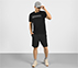 DUAL PRINT VARSITY GRAPHIC T-SHIRT, BLACK Apparel Right View