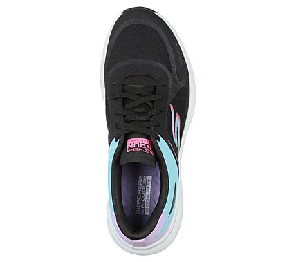 GO RUN PULSE - OPERATE, BLACK/MULTI Footwear Top View