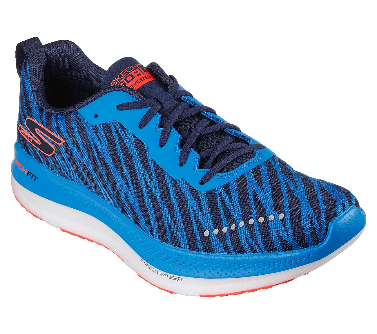 GO RUN RAZOR EXCESS 2, BLUE/NAVY Footwear Lateral View