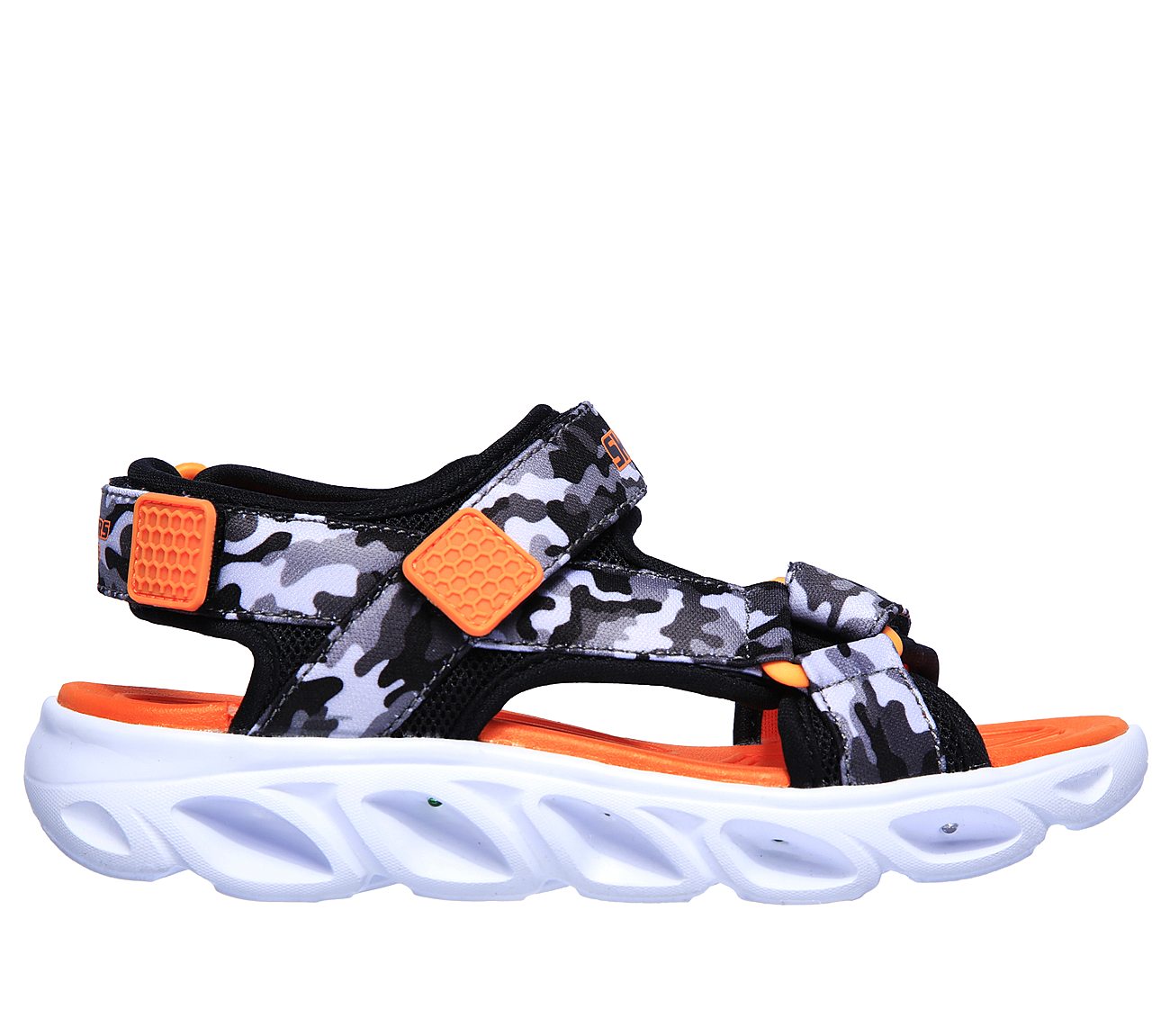 HYPNO-SPLASH - SUN BREAKS, BLACK/GREY/ORANGE Footwear Lateral View