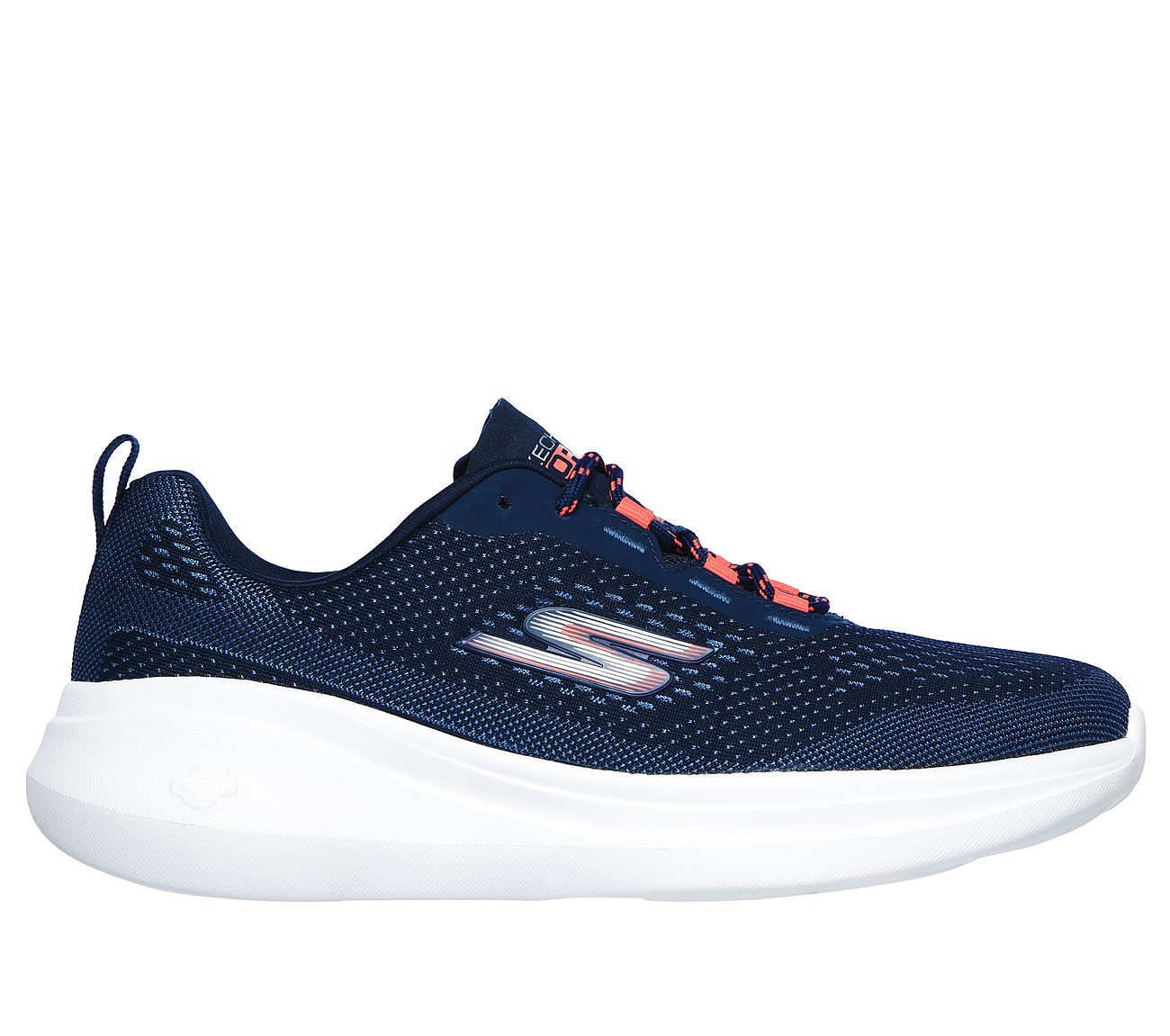 GO RUN FAST - LASER, NAVY/CORAL Footwear Lateral View