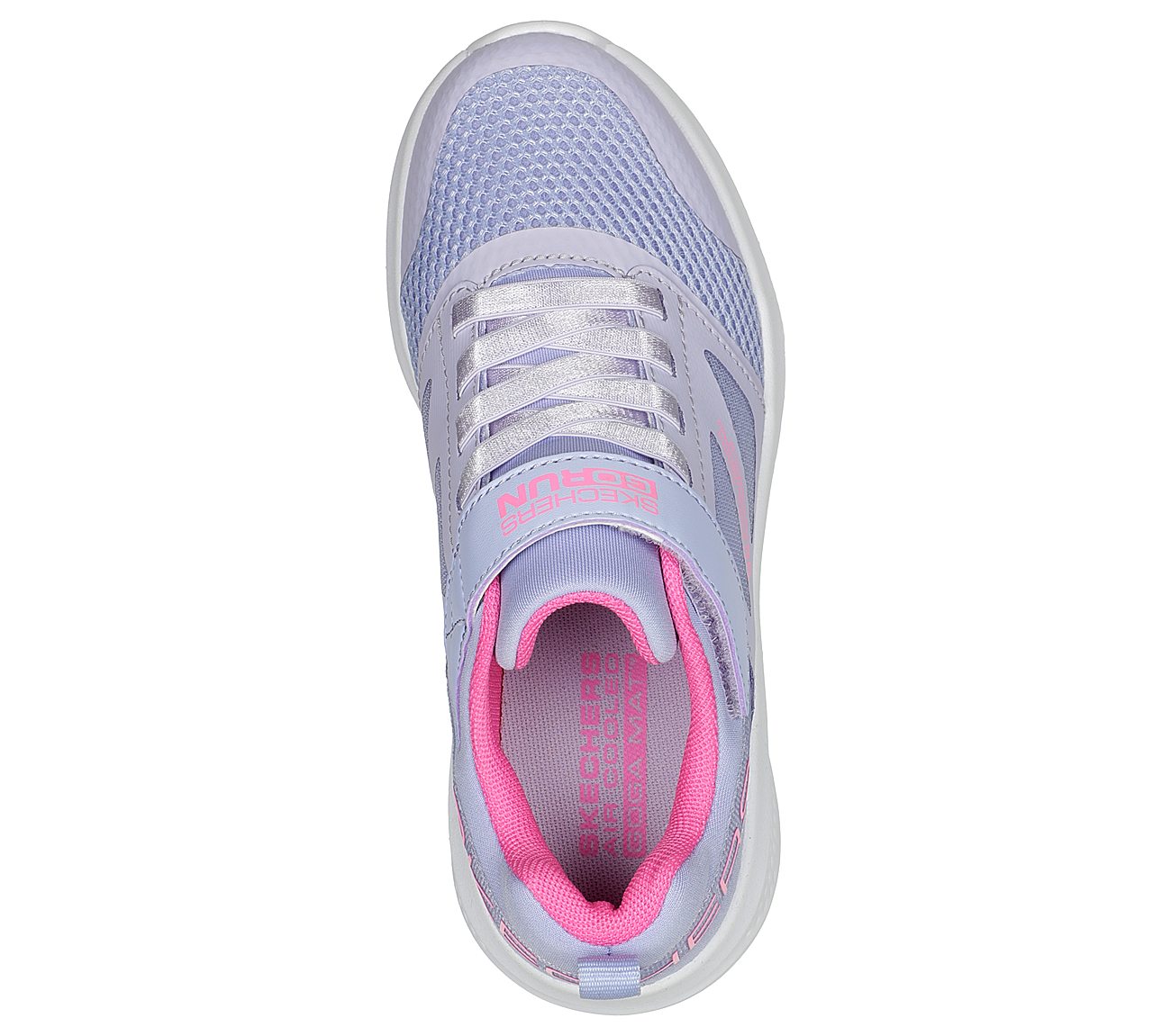 GO RUN ELEVATE - UP STEP, LAVENDER/HOT PINK Footwear Top View