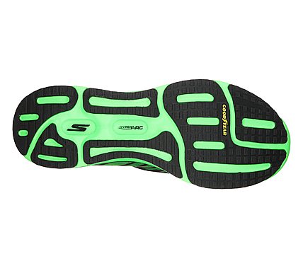 GO RUN RAZOR EXCESS, BLACK/LIME Footwear Bottom View