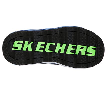 SKECH-AIR WAVES, CHARCOAL/BLUE Footwear Bottom View