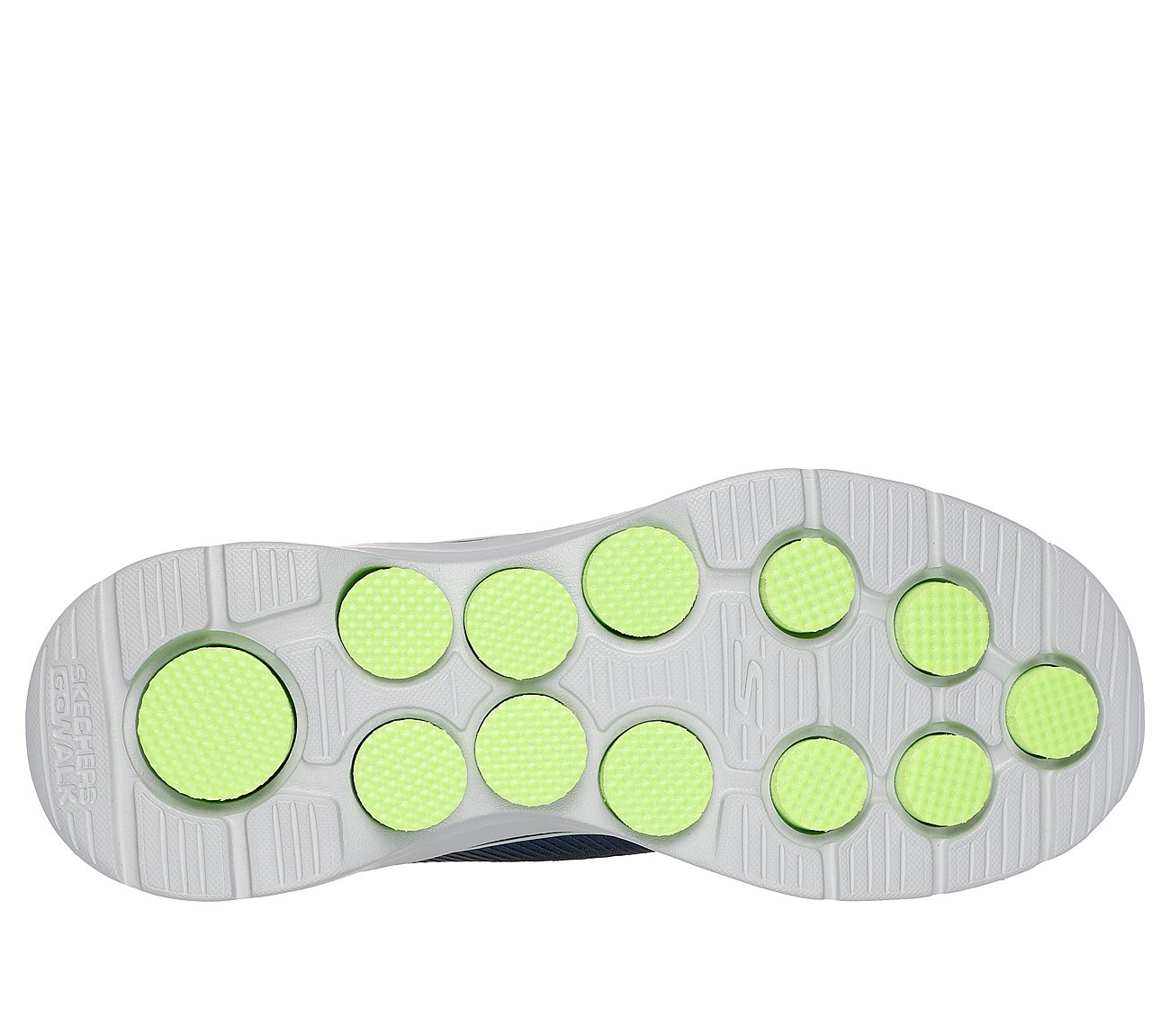 GO WALK 7 - HAHN, NAVY/LIME Footwear Bottom View