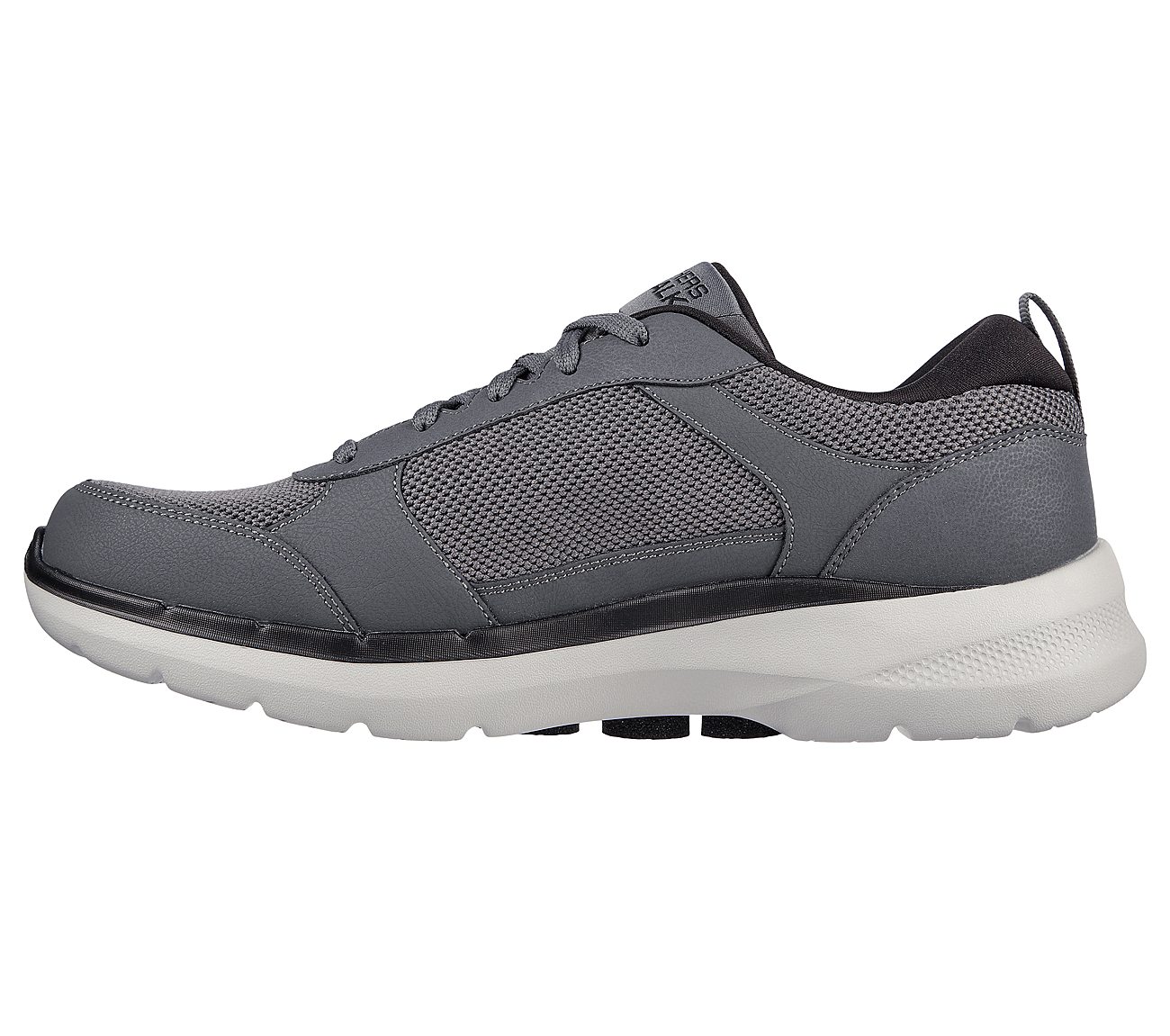 GO WALK 6 - COMPETE, CHARCOAL/BLACK Footwear Left View