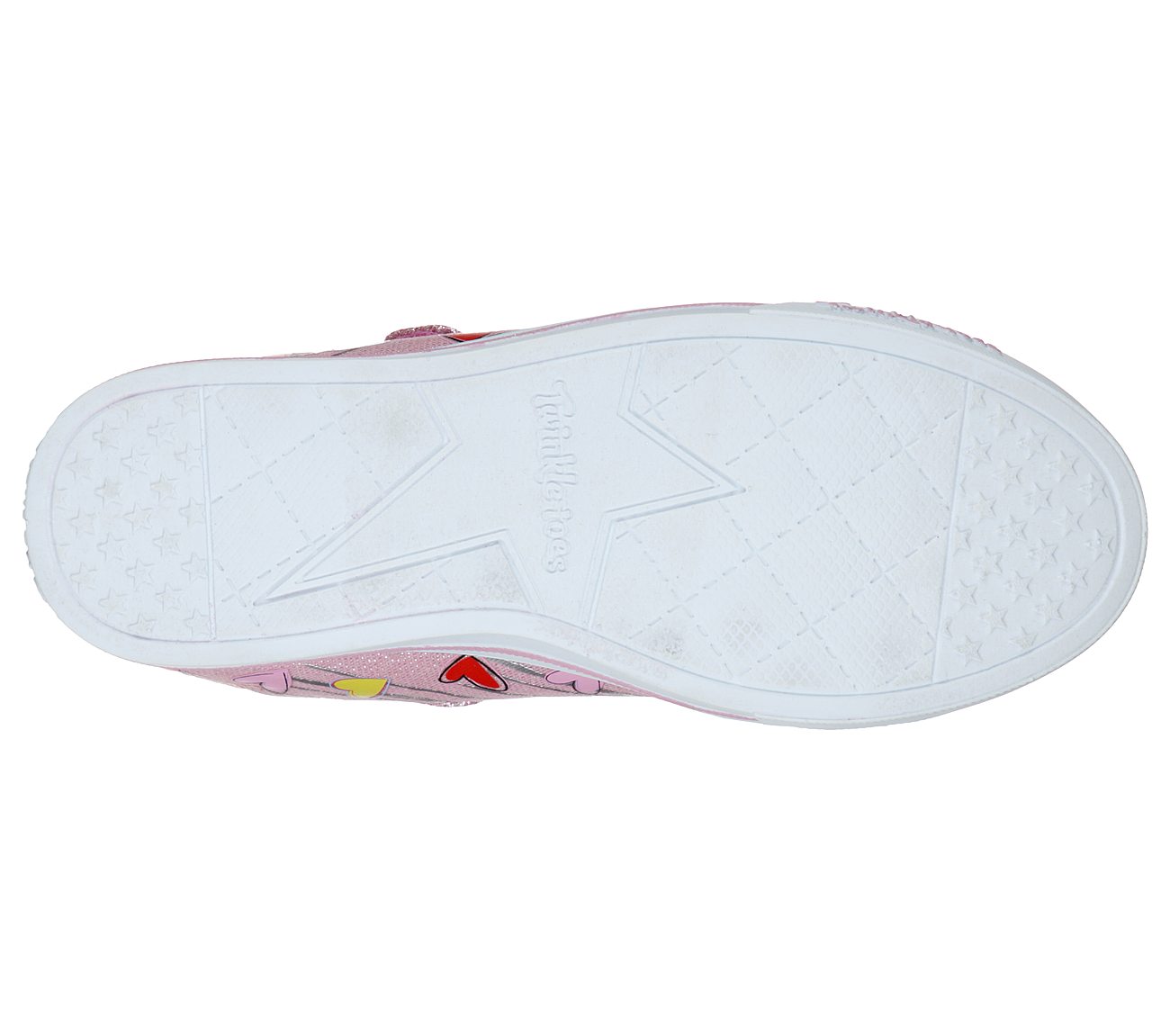 SPARKLE LITE-HEART SKETCH, LIGHT PINK/MULTI Footwear Bottom View