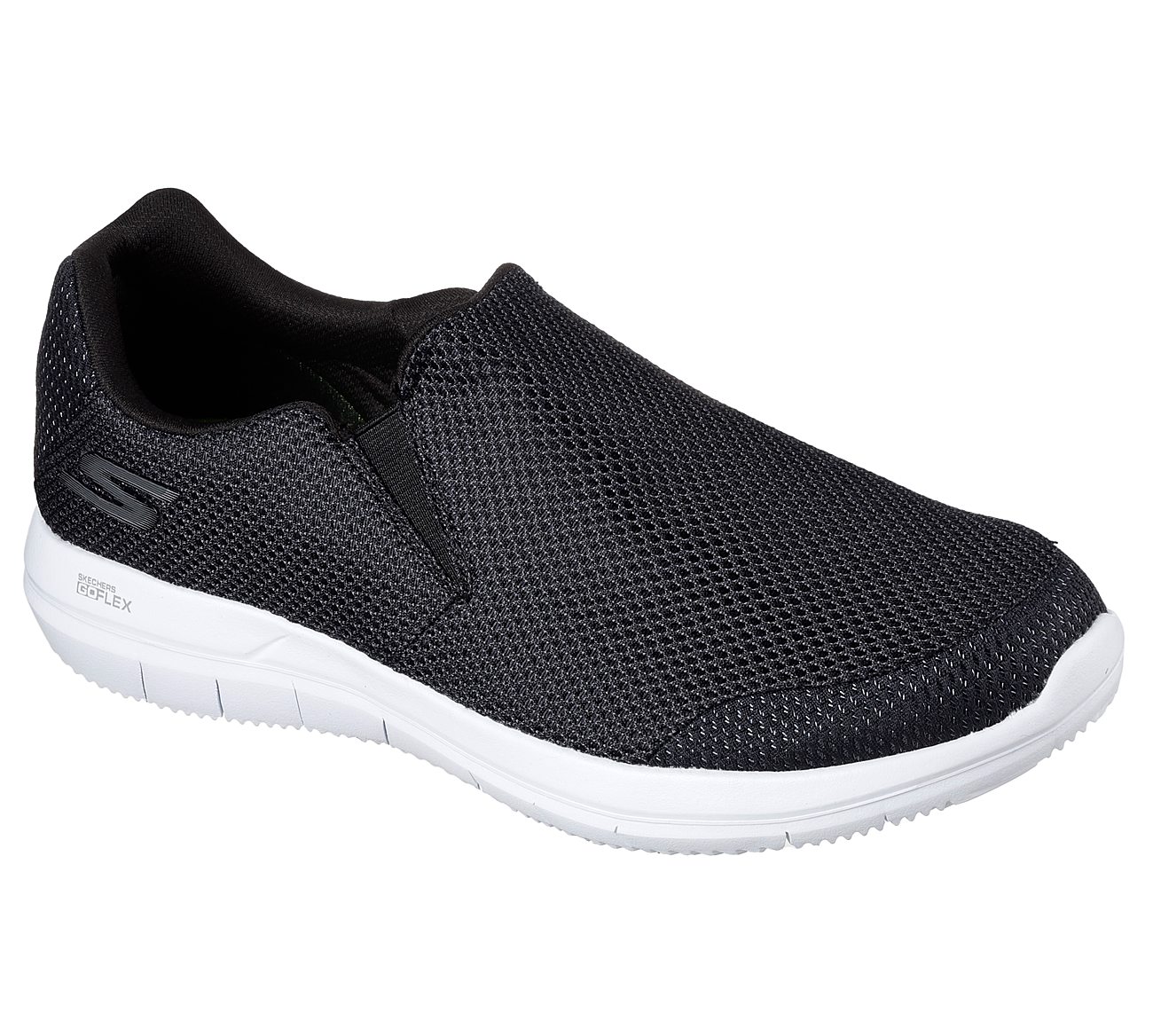 Skechers Black/White Go Flex 2 Completion Mens Walking Slip On