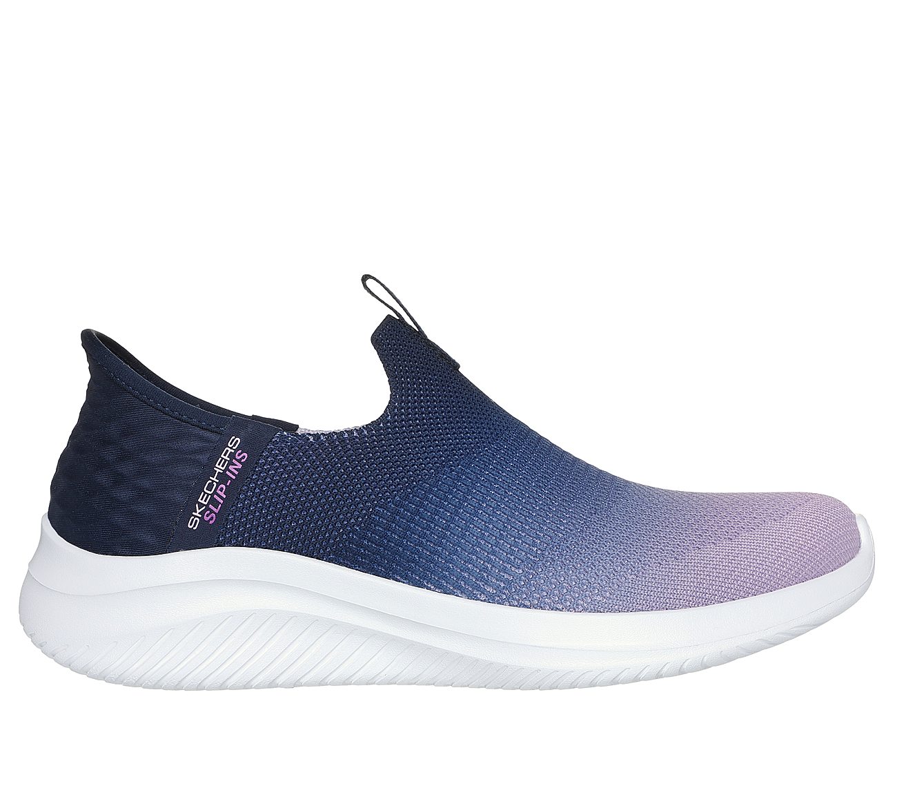 SKECHERS SLIP-INS: ULTRA FLEX 3.0 - BEAUTY BLEND, NAVY Footwear Lateral View