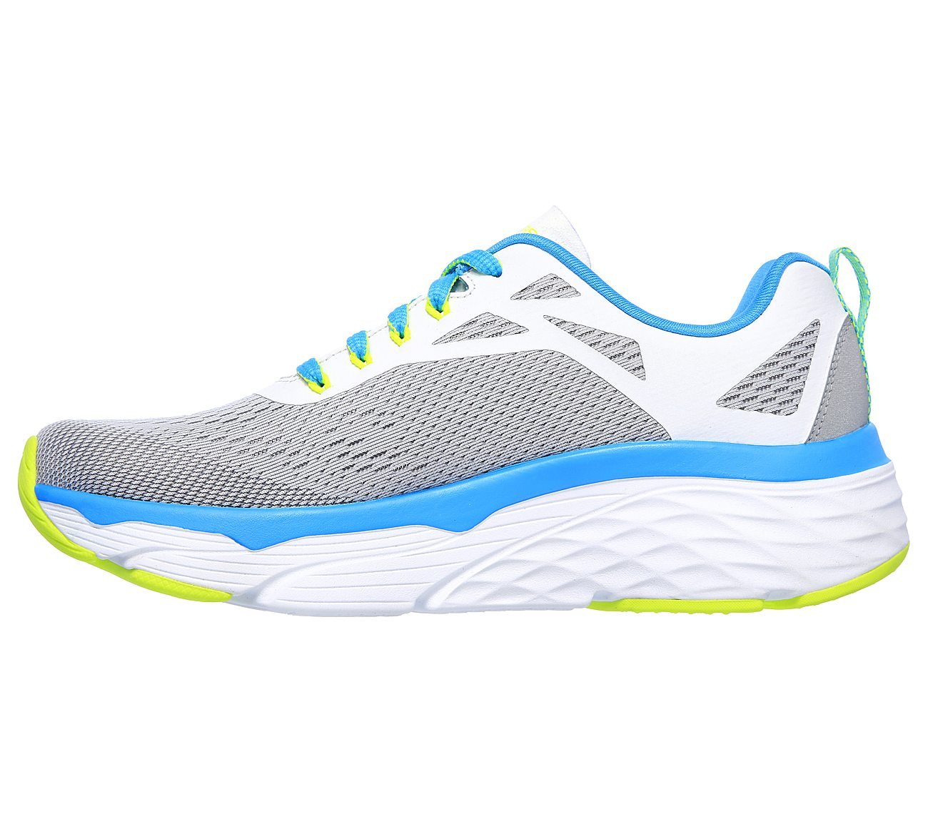 MAX CUSHIONING ELITE- SPARK, WHITE/AQUA Footwear Left View