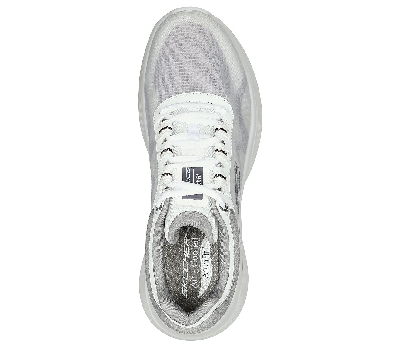 ARCH FIT INFINITY, WHITE/GREY Footwear Top View
