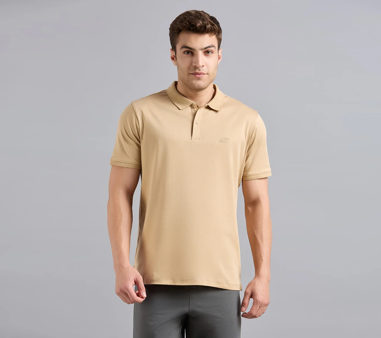 HIGHLANDER FRONT ZIPPER POLO, WHISKEY