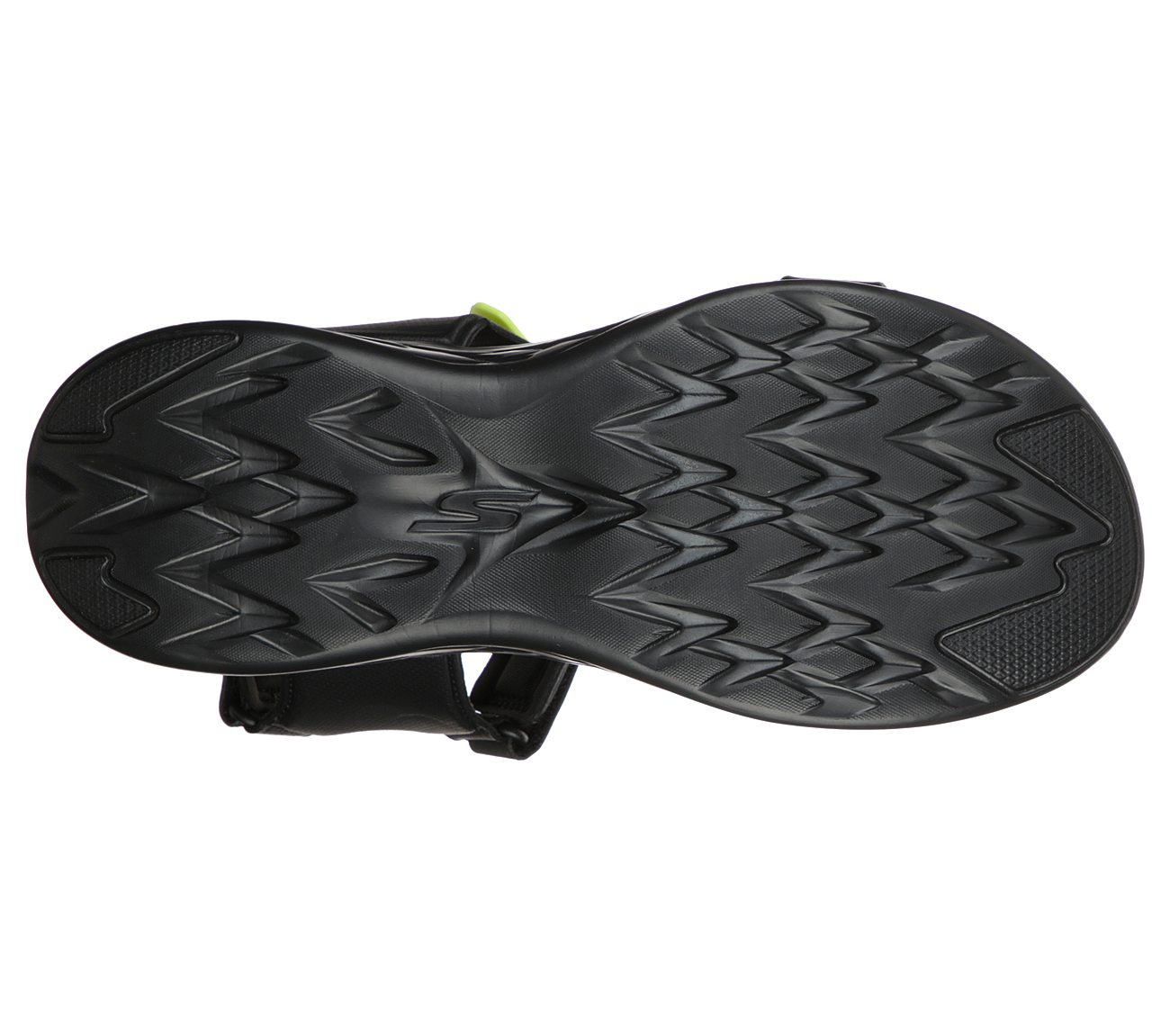 ON-THE-GO 600 - VENTURE, BLACK/LIME Footwear Bottom View