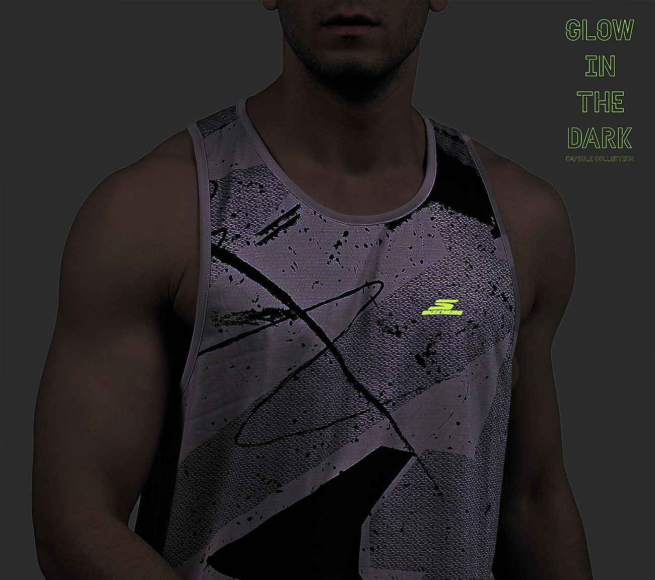 FIRFLY AOP TANK, WHITE/GREY/BLUE Apparels Right View