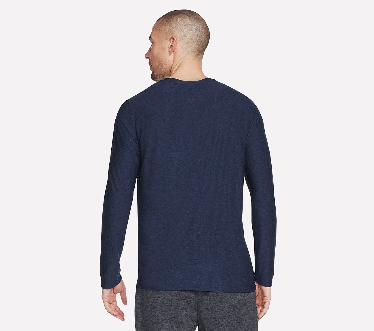 GODRI ALL DAY L/S T-SHIRT, NNNAVY Apparels Top View