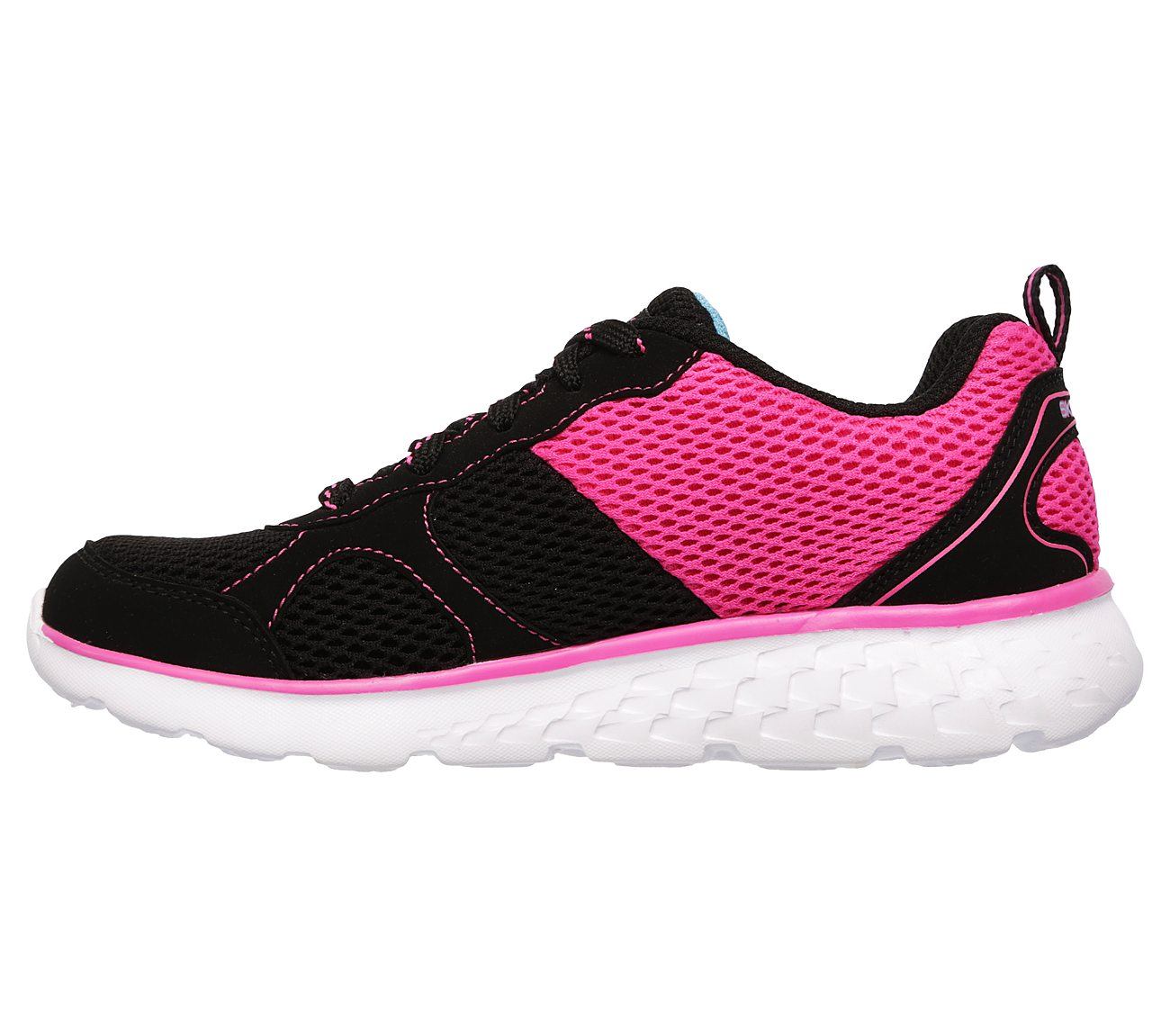 GO RUN 400, BLACK/HOT PINK Footwear Left View