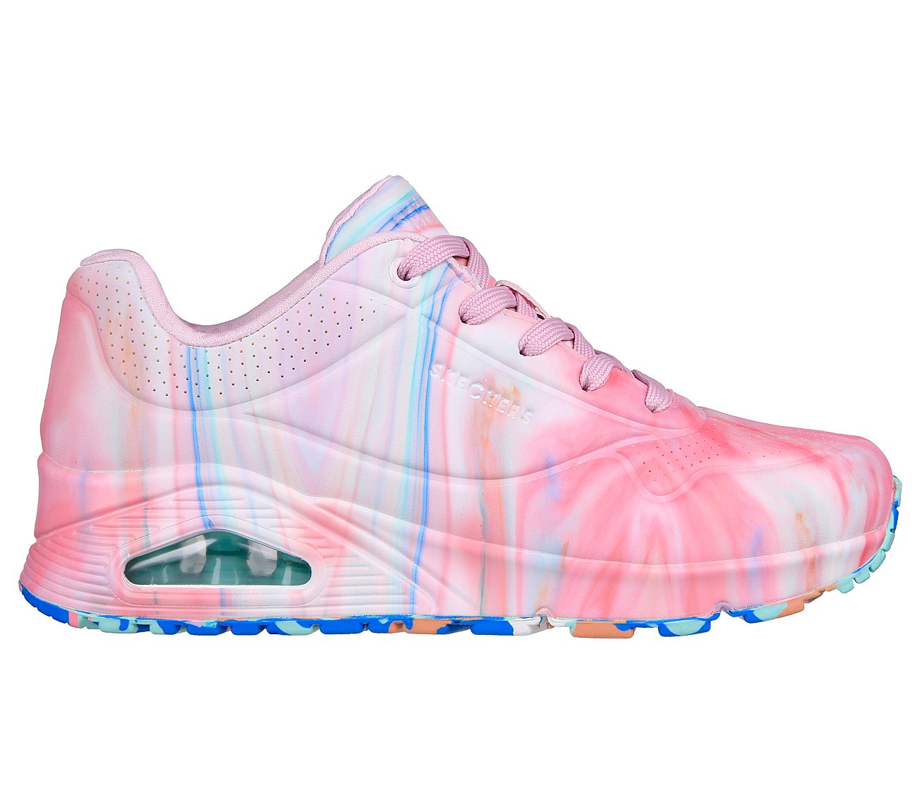 UNO - LIKE WATER, PINK/MULTI Footwear Lateral View