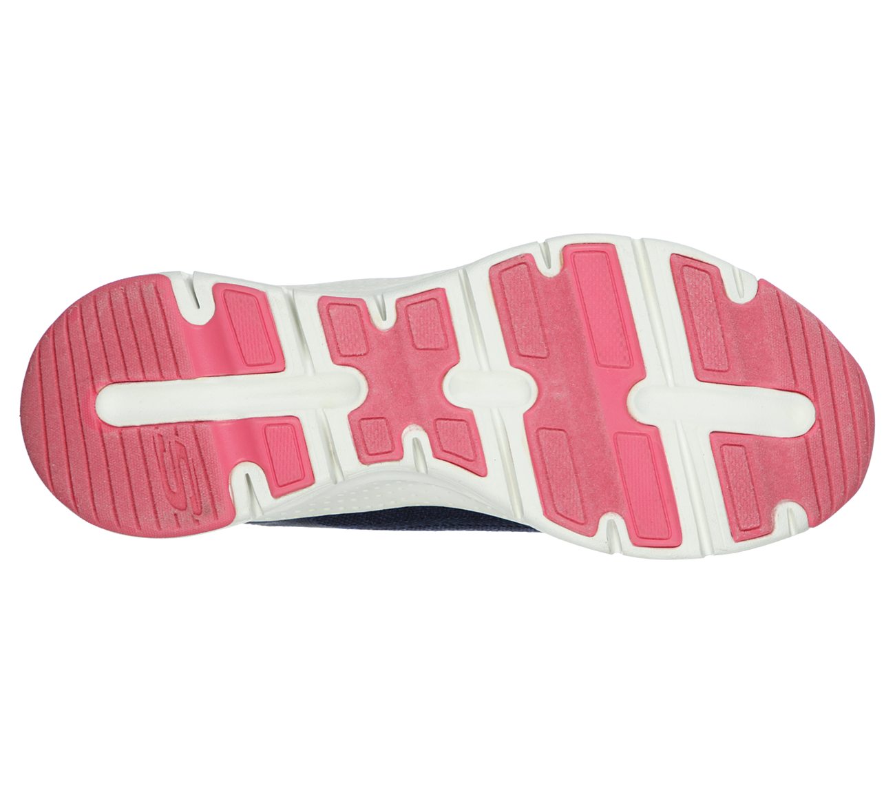 ARCH FIT-COMFY WAVE, NAVY/HOT PINK Footwear Bottom View