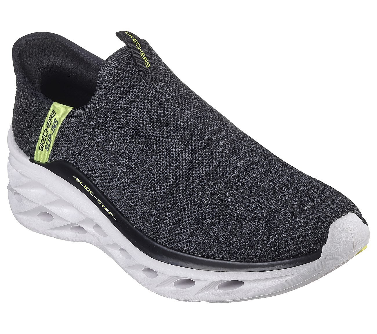 SKECHERS SLIP-INS: GLIDE-STEP SWIFT - PROSE, BLACK Footwear Right View