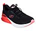 SKECH-AIR STRATUS-WIND BREEZE, BLACK/HOT PINK Footwear Lateral View