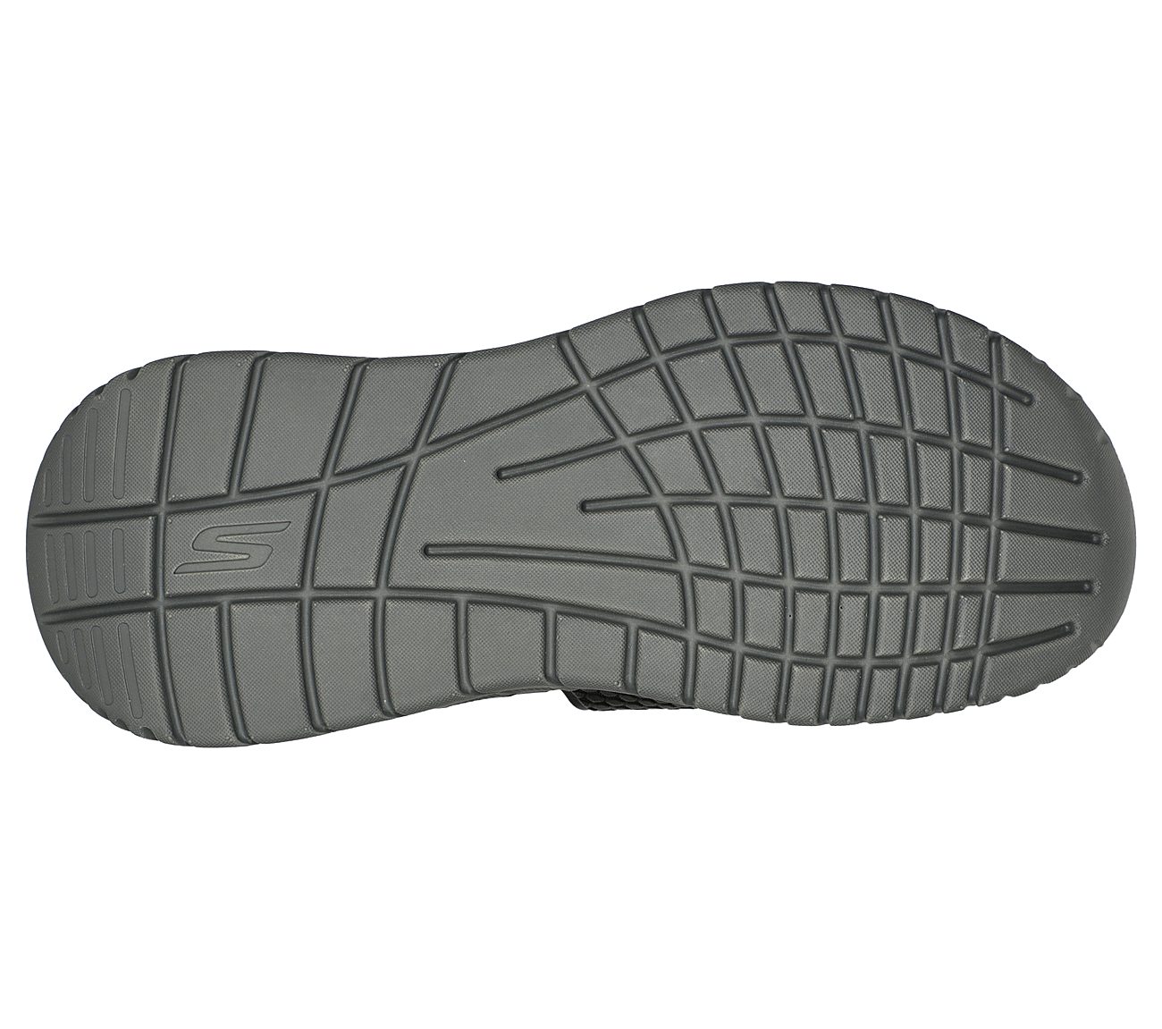 GO RECOVER SANDAL, BLACK/CHARCOAL Footwear Bottom View