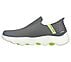 Skechers Slip-ins: GO WALK Massage Fit - Current, GRAY/LIME Footwear Left View