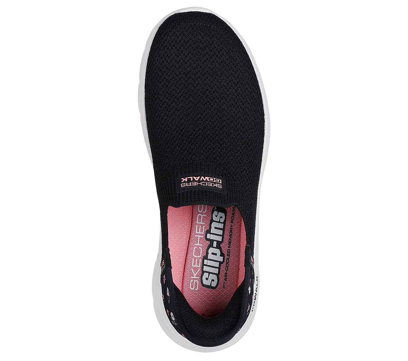 GO WALK FLEX - SUNSET ROSE, BLACK/PINK Footwear Top View